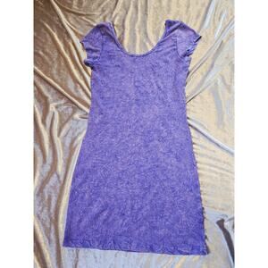 Minkpink Purple Mini Dress Sz XS Dye Cotton Blend Party Event Y2K Festive Fairy